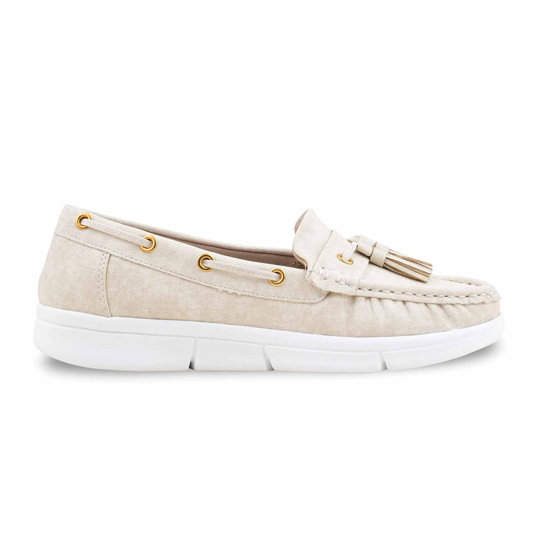 Cream Moccasin For Ladies WN4581