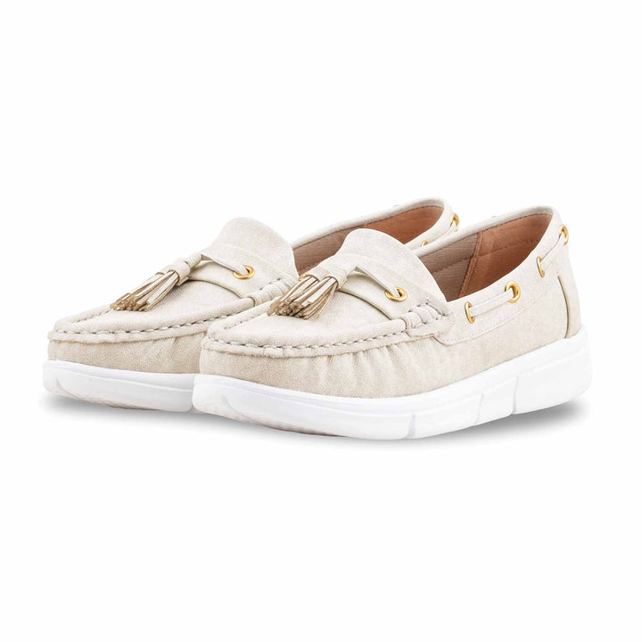 Cream Moccasin For Ladies WN4581