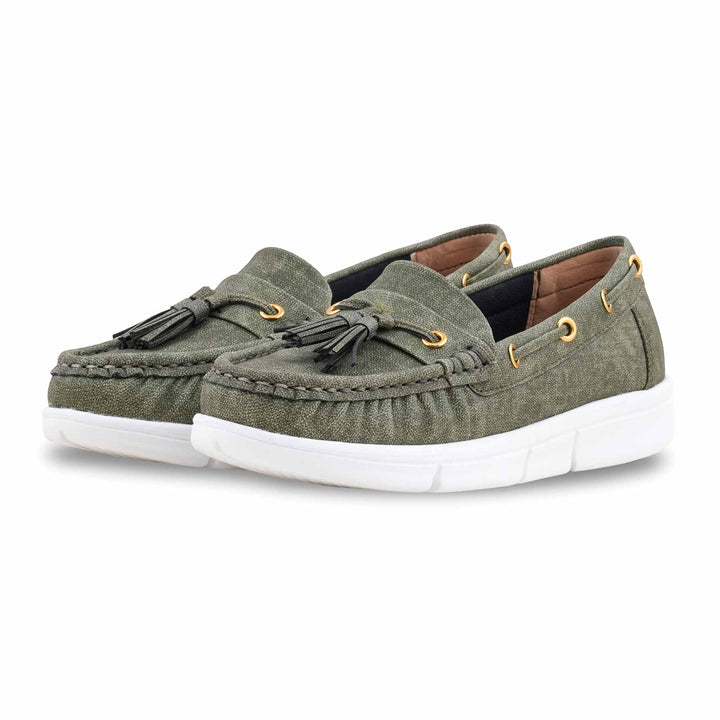 Green Moccasin For Ladies WN4581