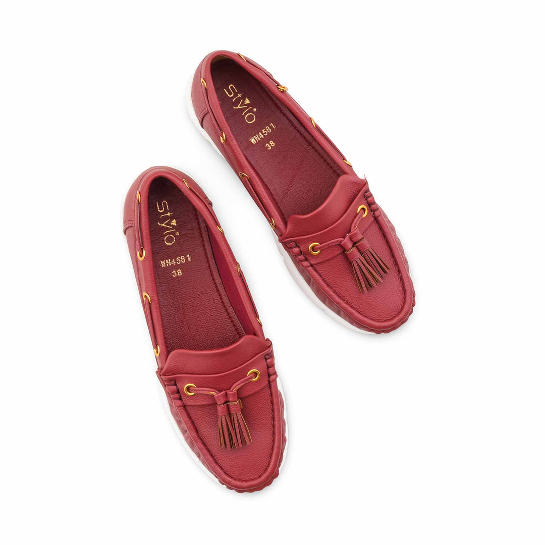 Red Moccasin For Ladies WN4581