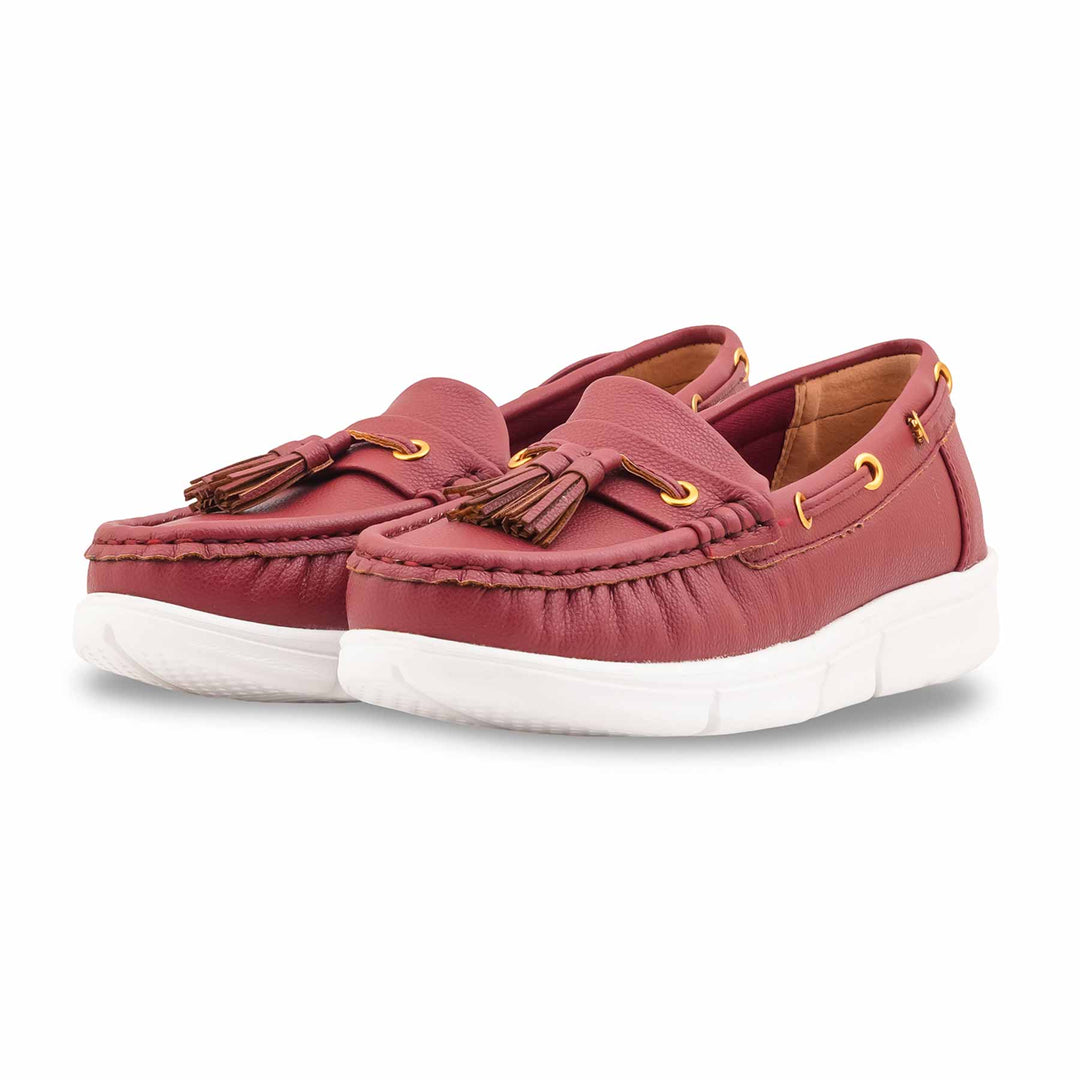 Red Moccasin For Ladies WN4581