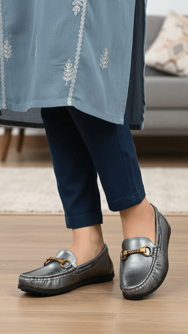 Grey Moccasin For Women WN4582