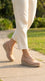 Beige Moccasin For Women WN4587
