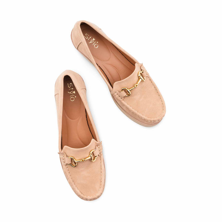 Beige Moccasin For Women WN4587