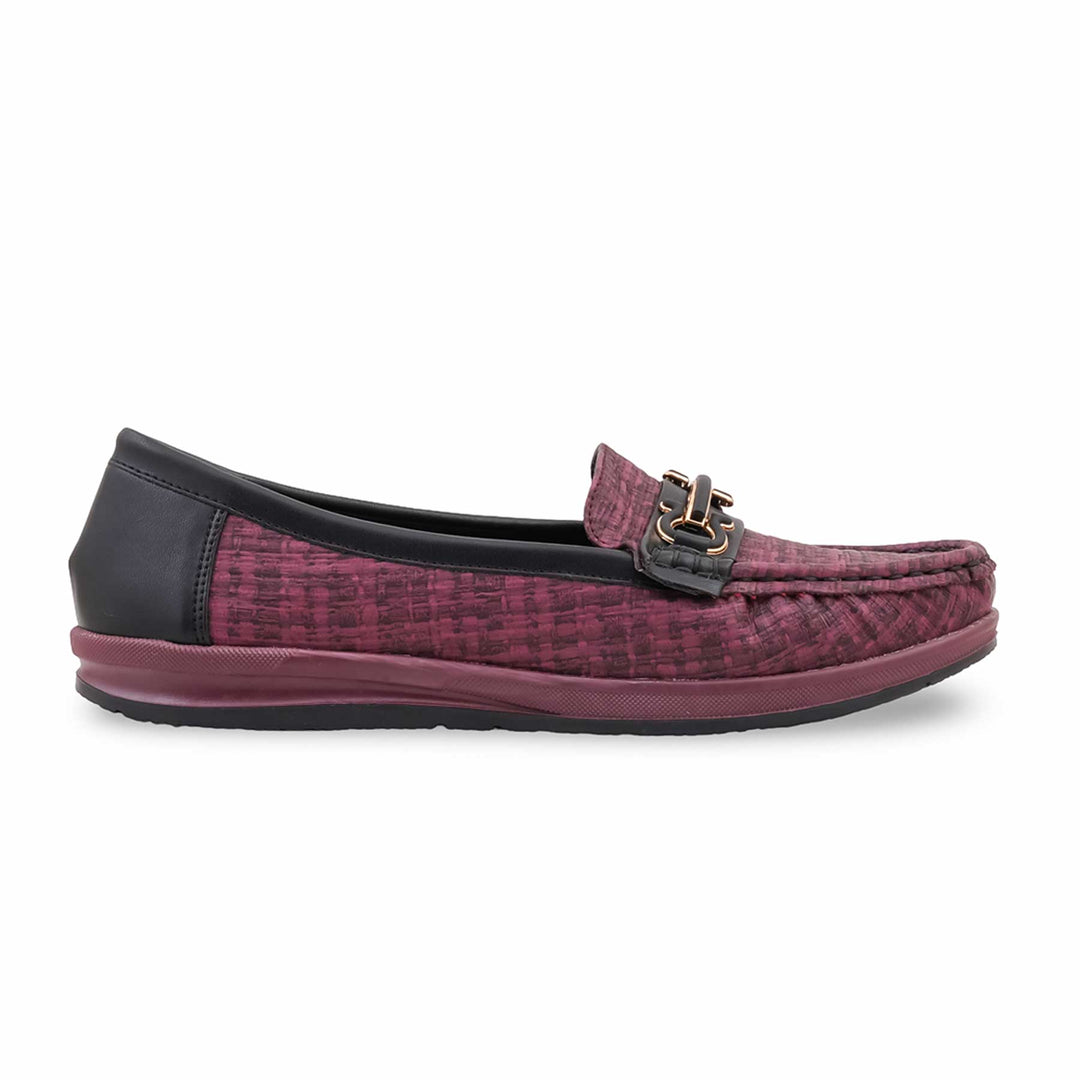 Maroon Moccasin For Ladies WN4588