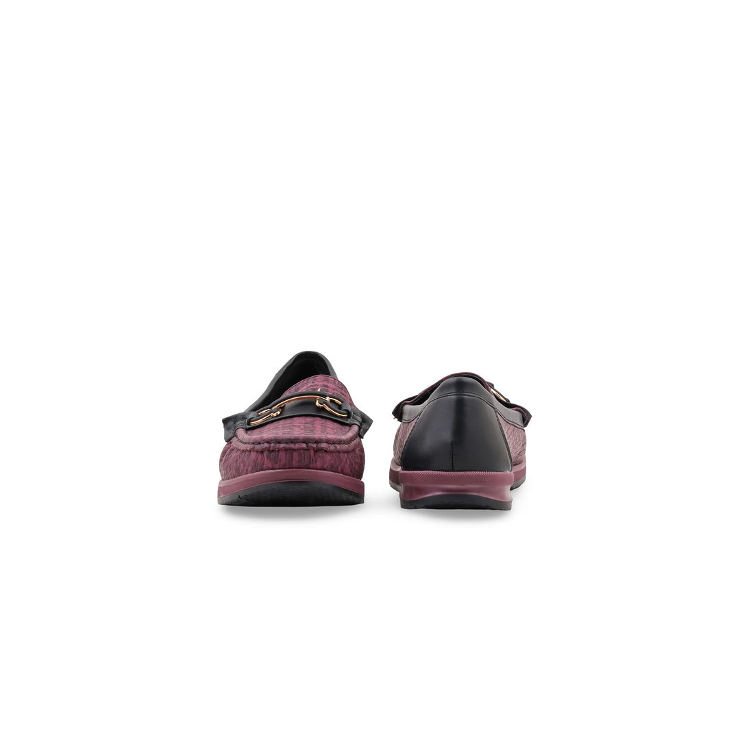 Maroon Moccasin For Ladies WN4588