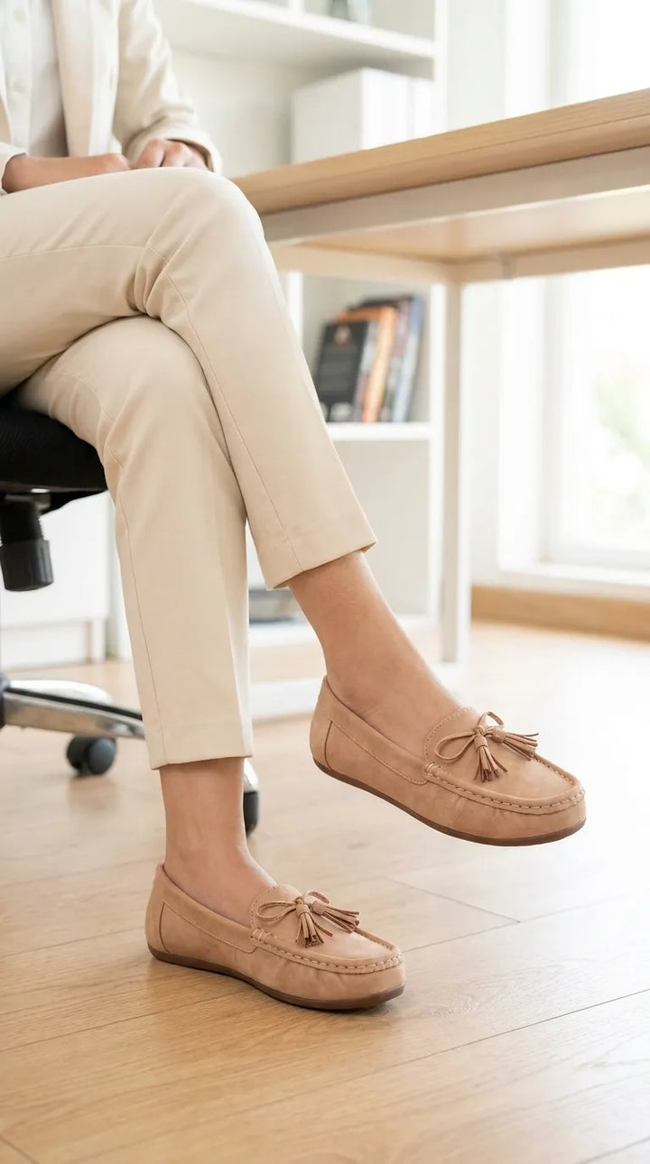 Beige Moccasin For Women WN4589