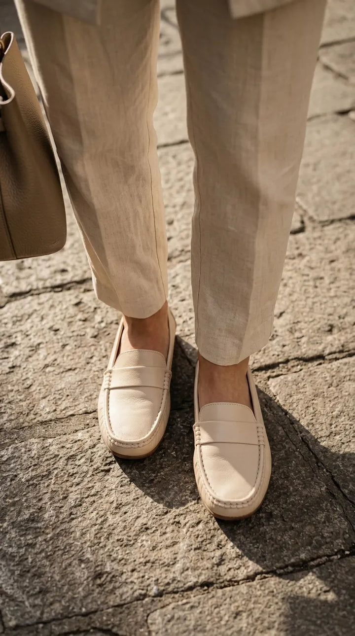 Cream Moccasin For Ladies WN4590
