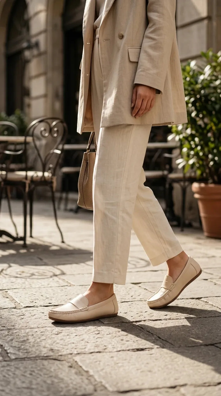 Cream Moccasin For Ladies WN4590