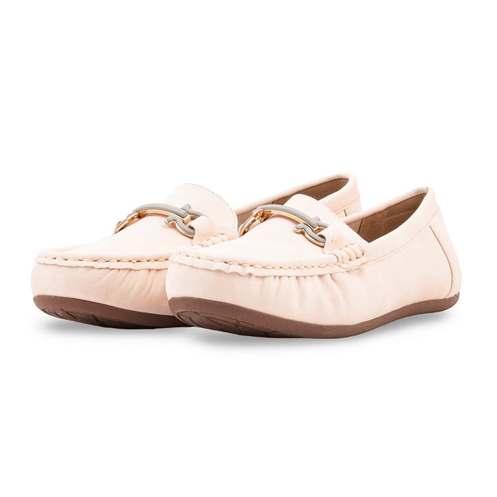 Beige Moccasin For Ladies WN4593