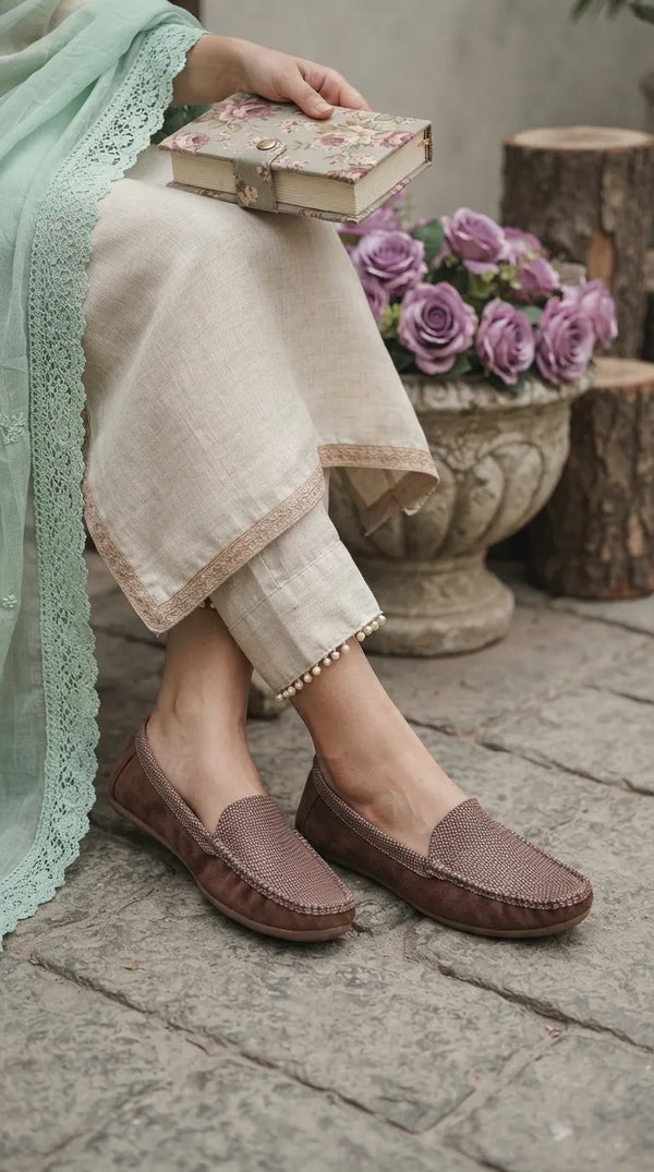 Brown Moccasin For Ladies WN4594