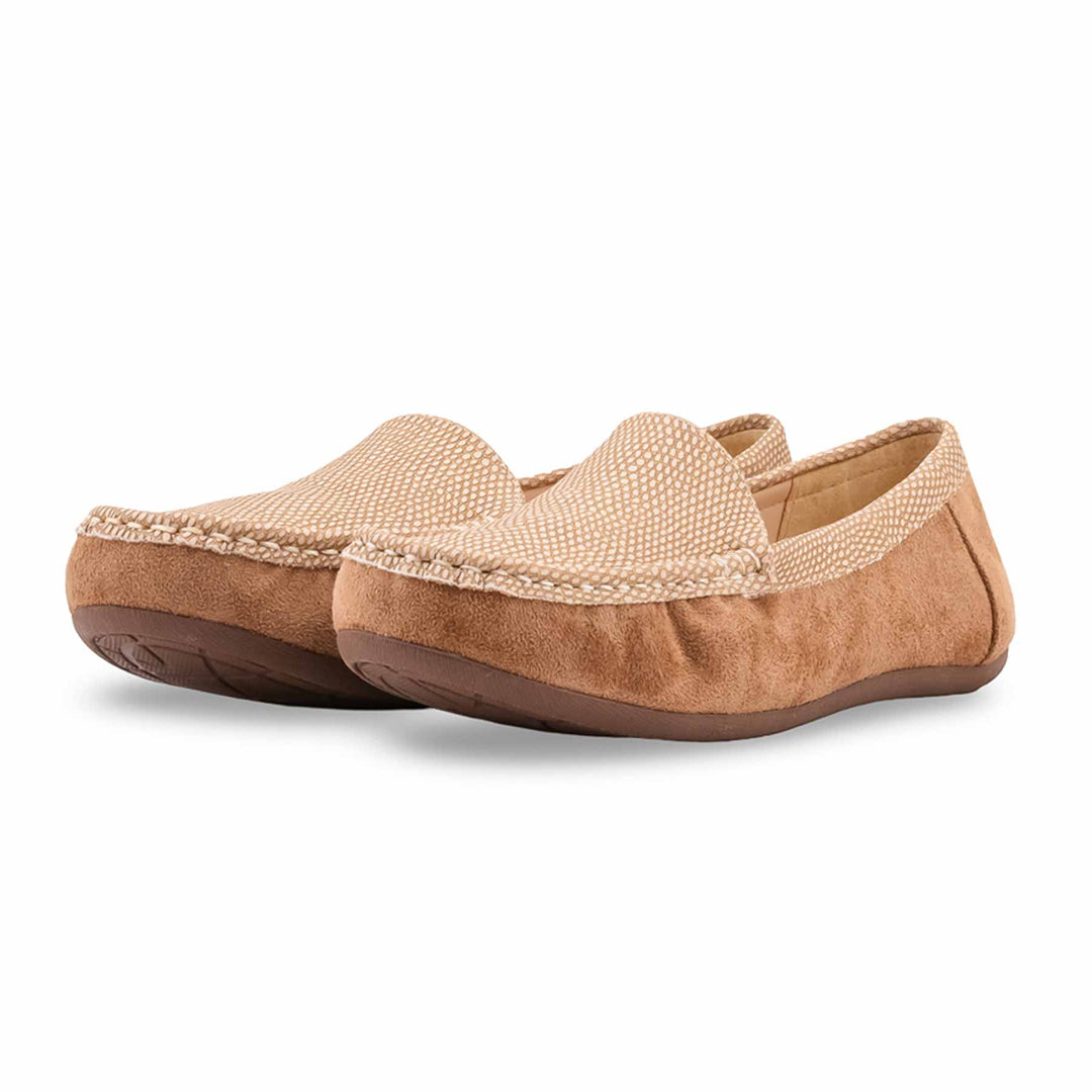 Beige Moccasin For Ladies WN4594