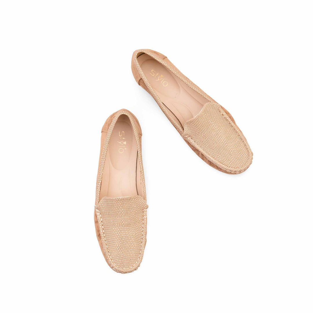Beige Moccasin For Ladies WN4594