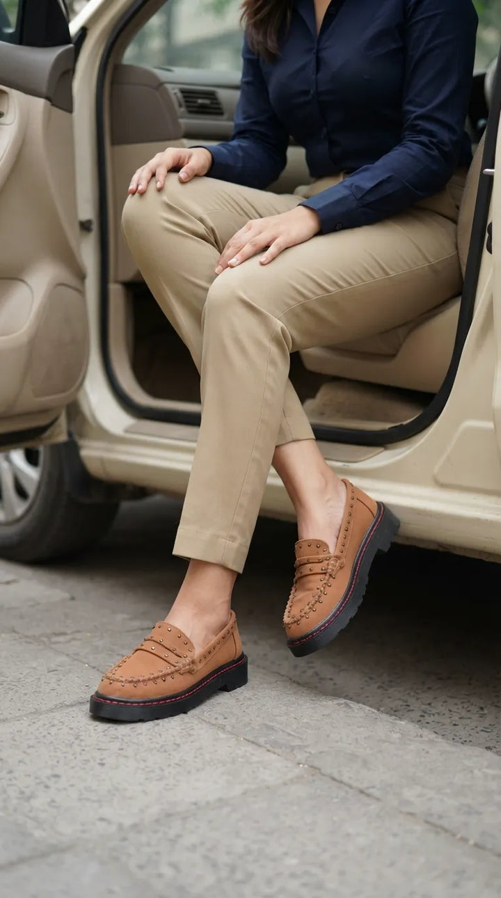 Mustard Moccasin For Ladies WN4596