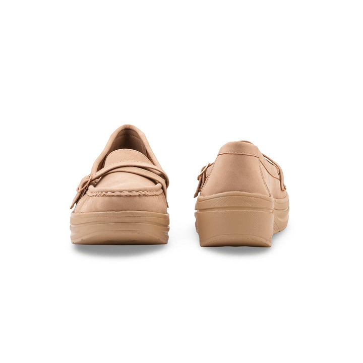 Beige Moccasin For Ladies WN4597