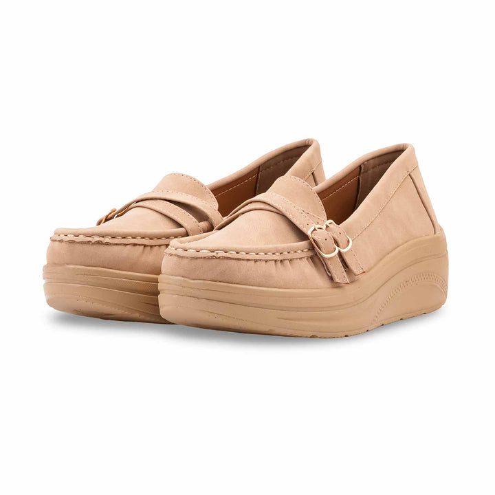Beige Moccasin For Ladies WN4597
