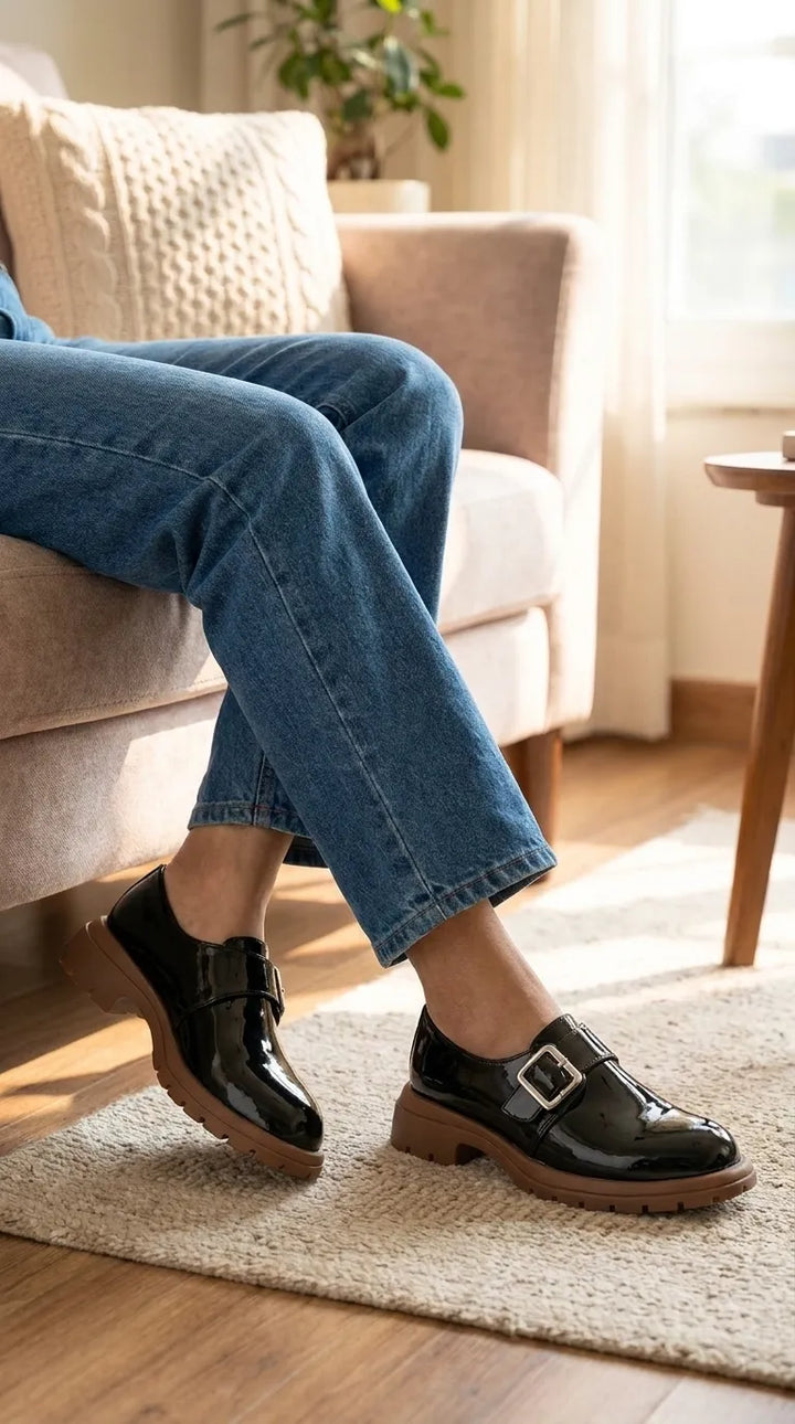 Black Moccasin For Women WN4599