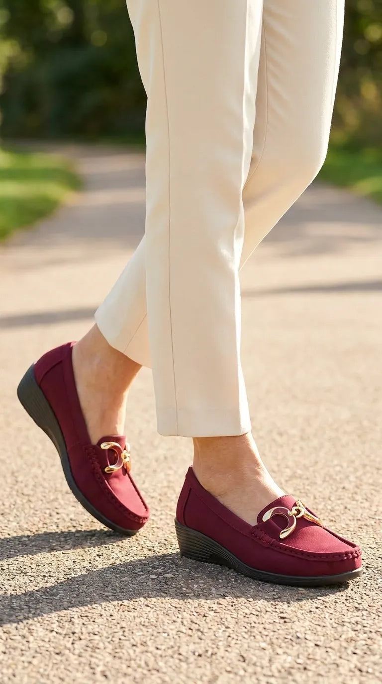 Maroon Moccasin For Women WN4600