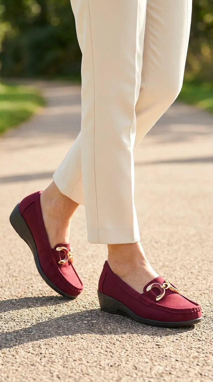 Maroon Moccasin For Women WN4600