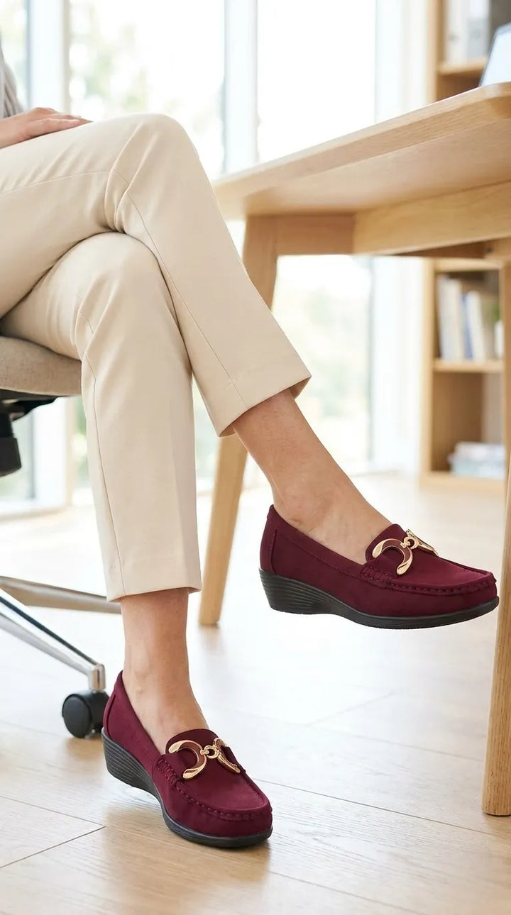 Maroon Moccasin For Women WN4600