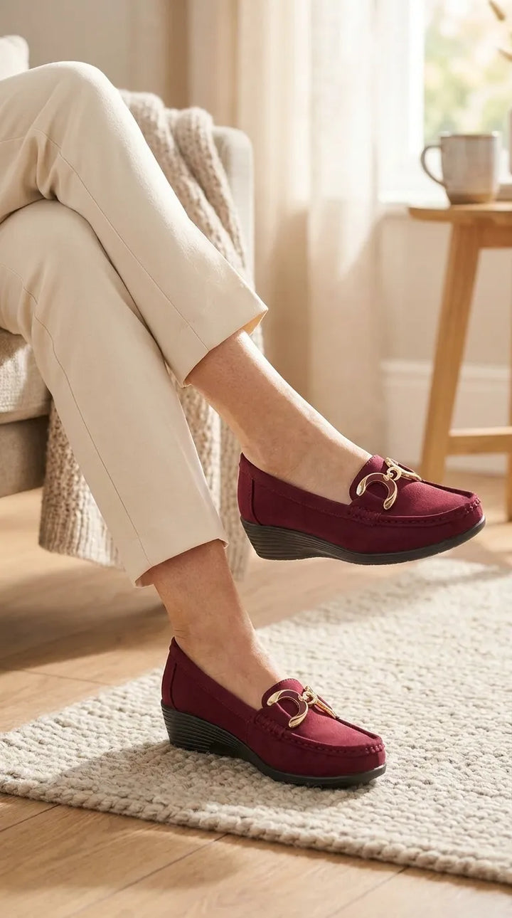 Maroon Moccasin For Women WN4600