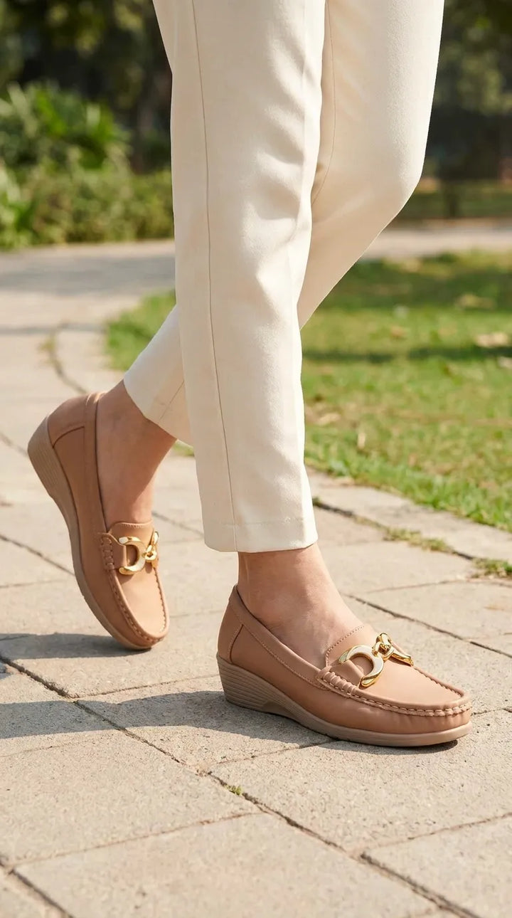 Beige Moccasin For Women WN4600