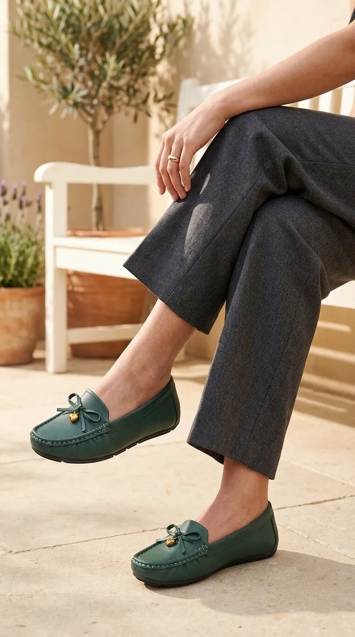 Green Moccasin For Women WN4603