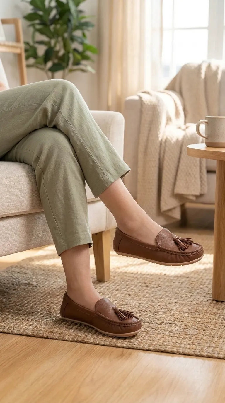 Black Moccasin For Women WN4639