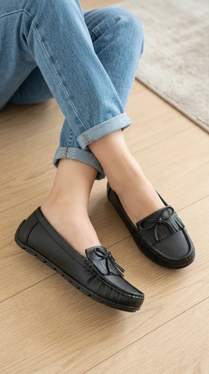 Black Moccasin For Women WN4607