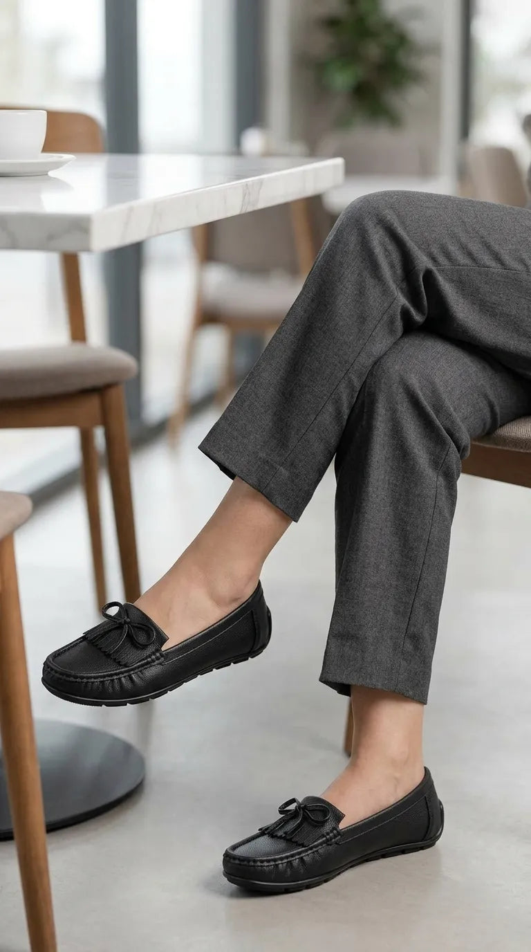 Black Moccasin For Women WN4607