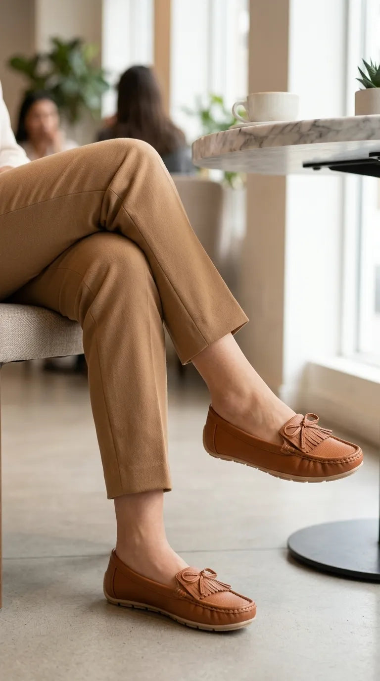 Tan Moccasin For Women WN4607