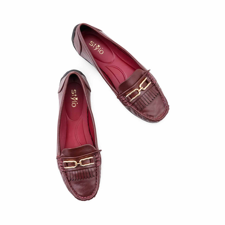 Maroon Moccasin For Ladies WN4609