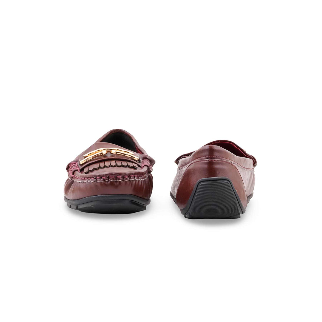 Maroon Moccasin For Ladies WN4609
