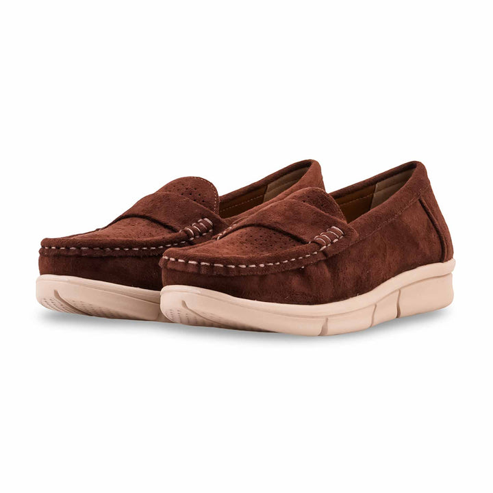 Brown Moccasin For Ladies WN4615