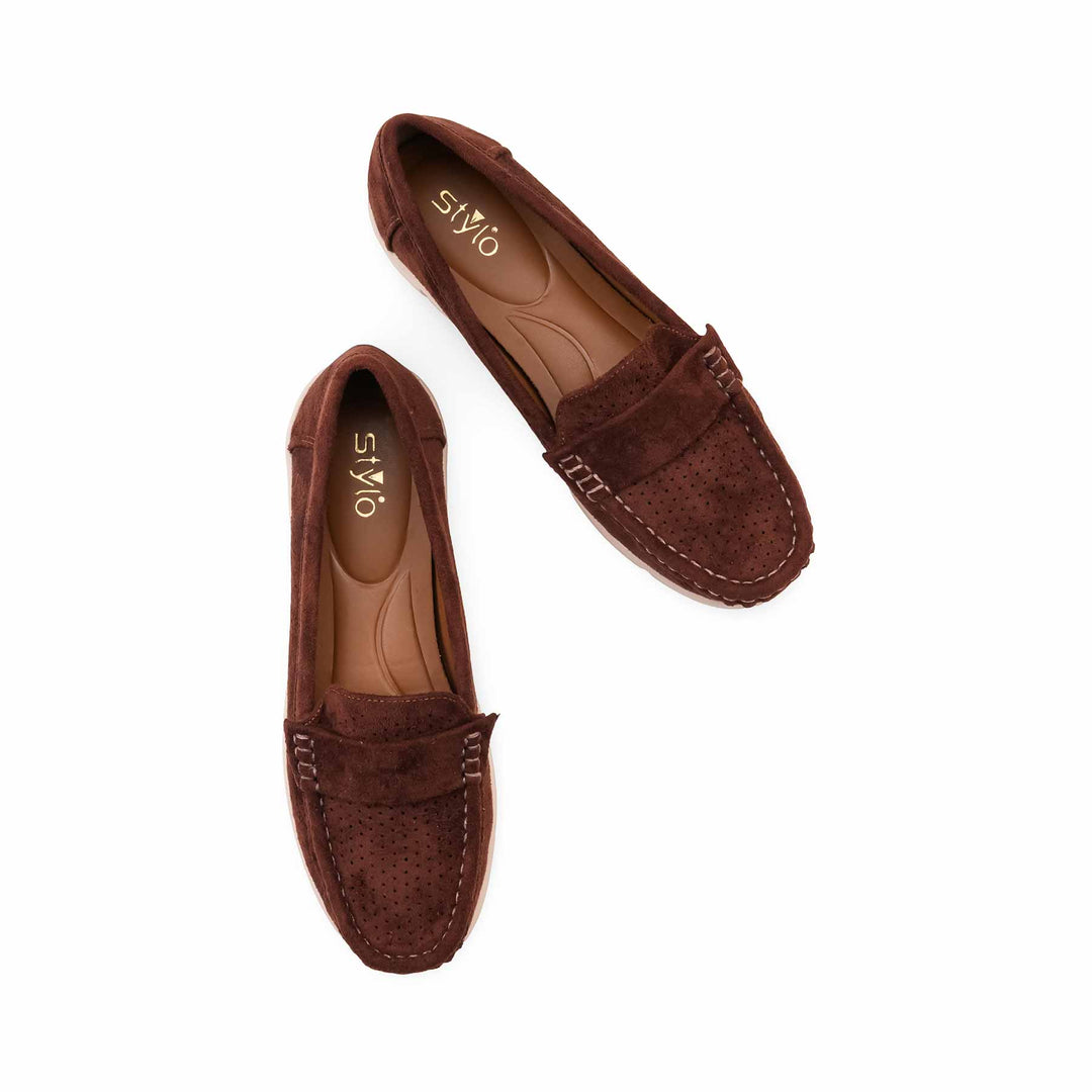 Brown Moccasin For Ladies WN4615