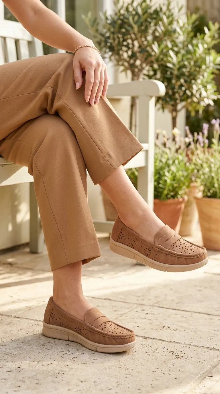 Brown Moccasin For Ladies WN4616