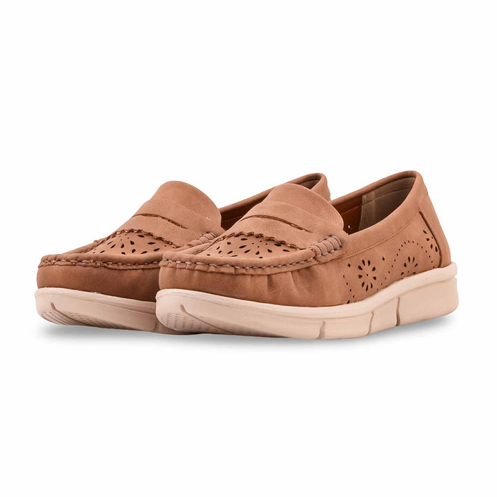 Brown Moccasin For Ladies WN4616