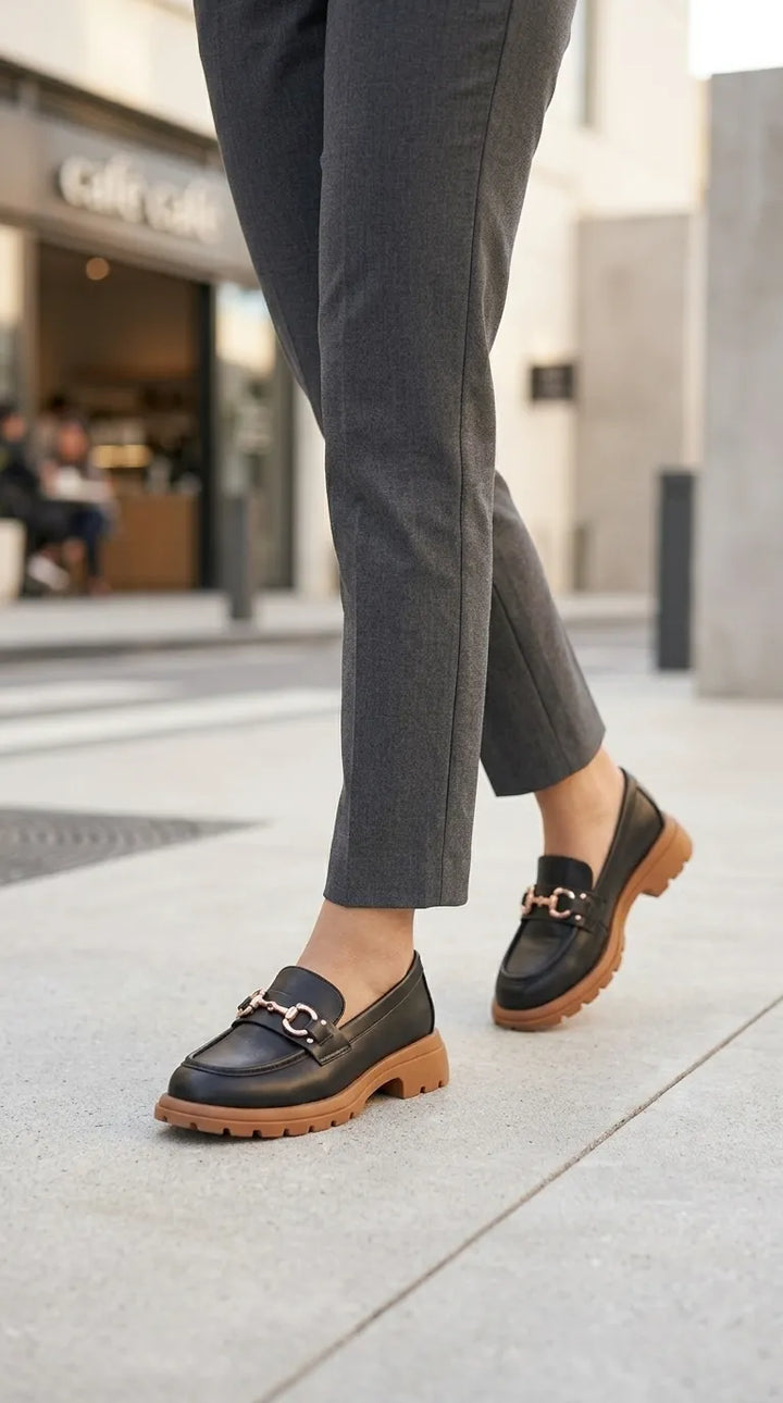 Black Moccasin For Ladies WN4617
