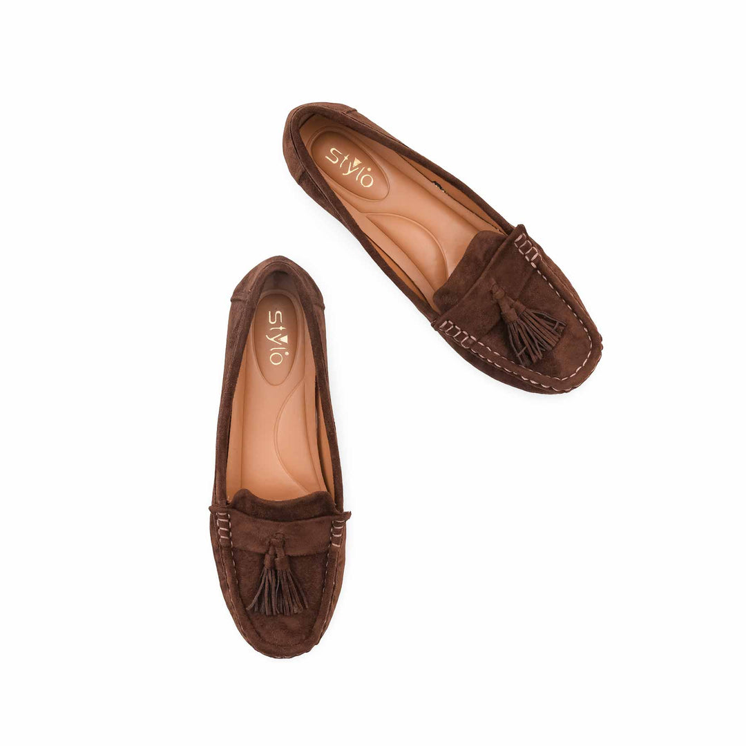 Brown Moccasin For Ladies WN4618