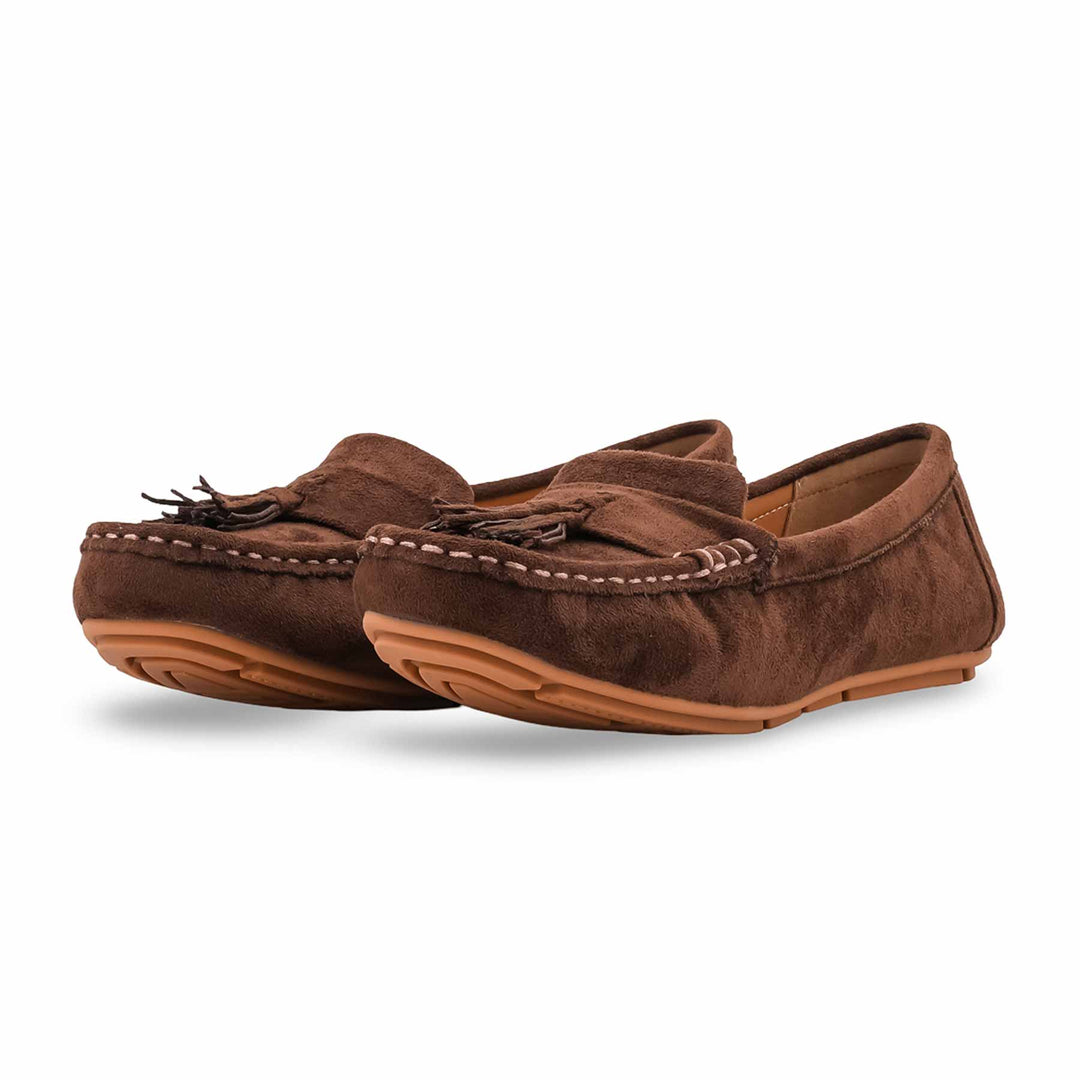 Brown Moccasin For Ladies WN4618