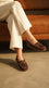 Brown Moccasin For Ladies WN4618