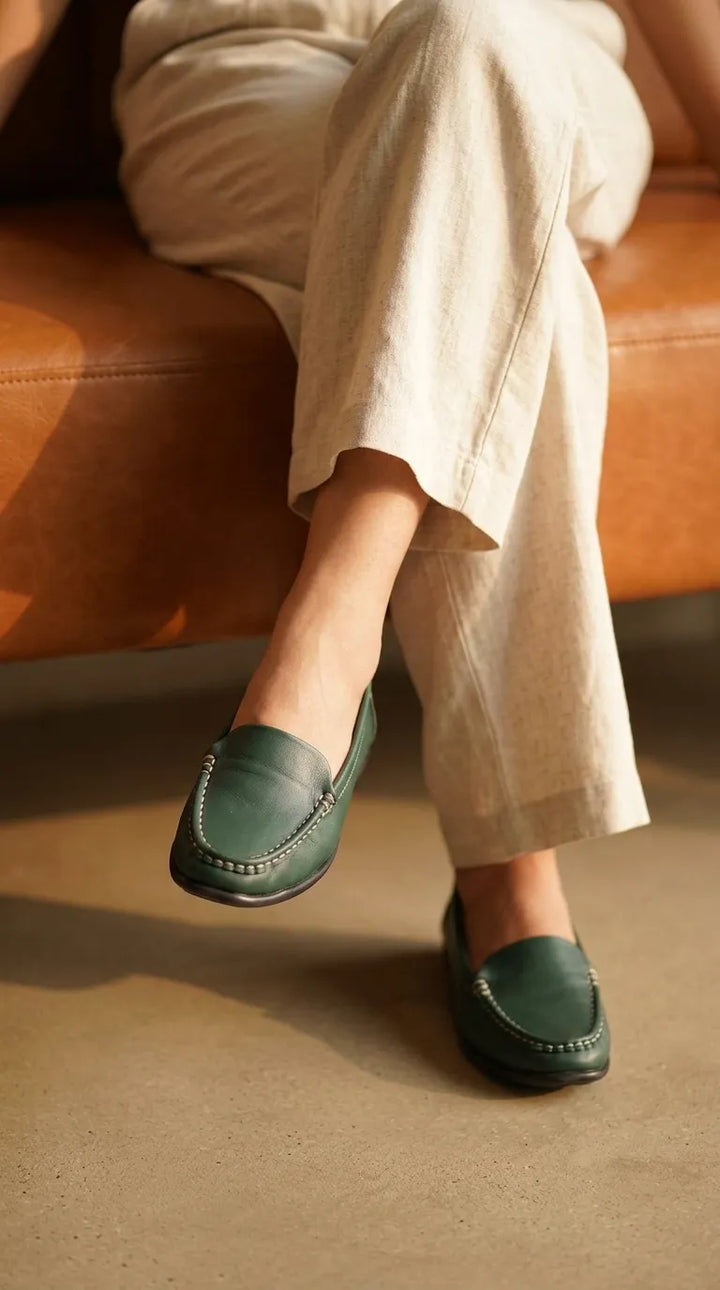 Green Moccasin For Women WN4622