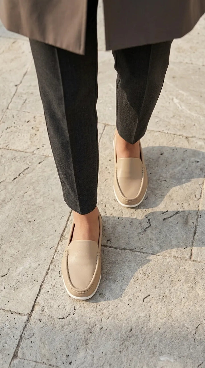 Beige Moccasin For Ladies WN4622