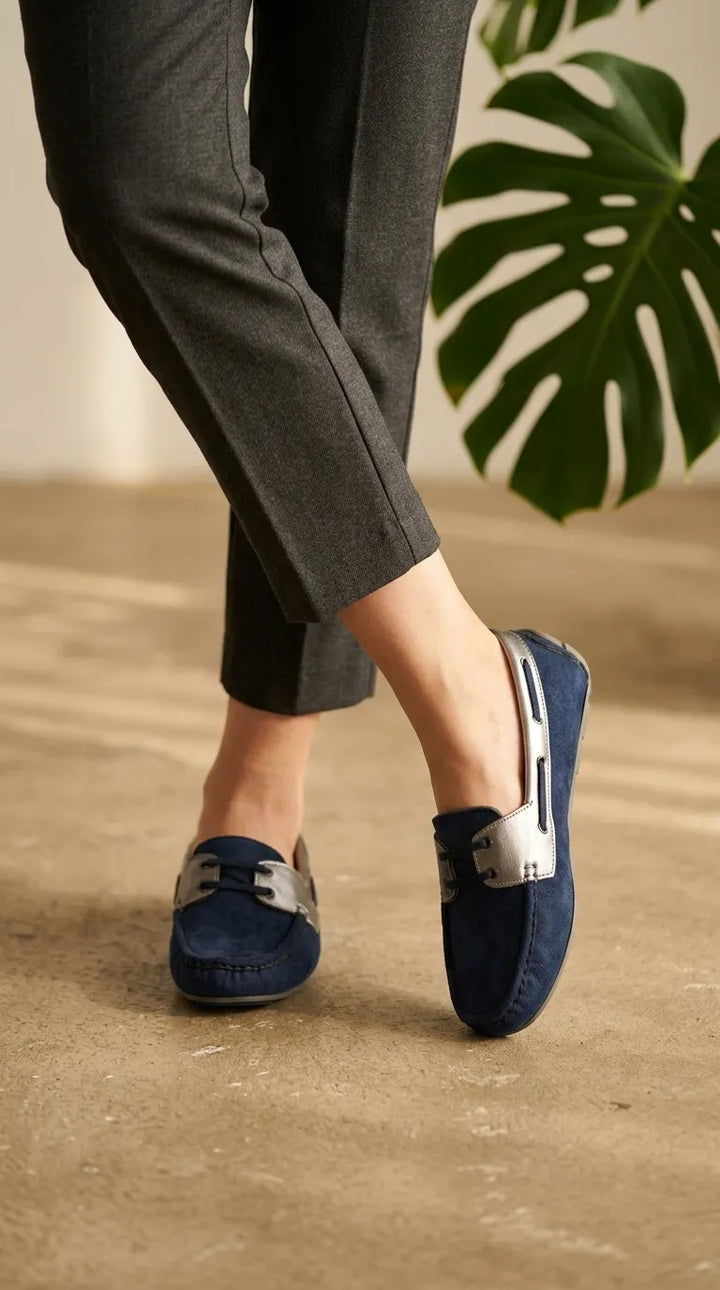 Navy Moccasin For Ladies WN4626