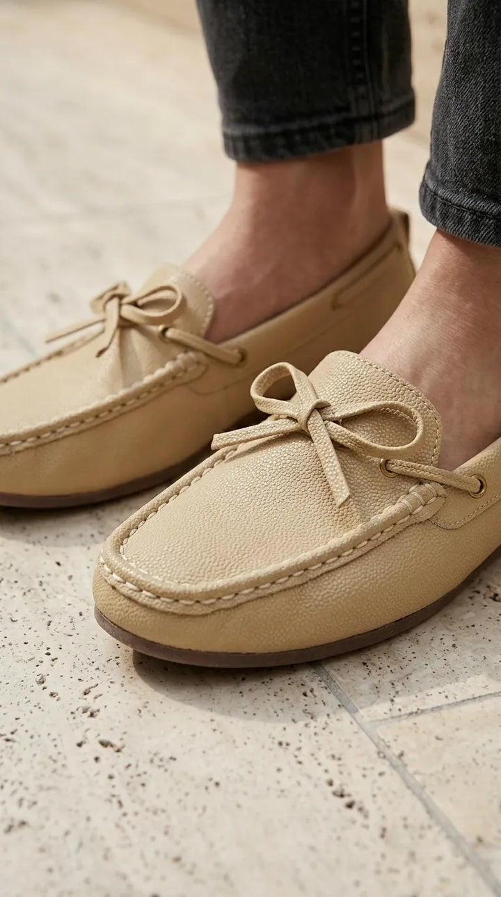 Beige Moccasin For Ladies WN4632
