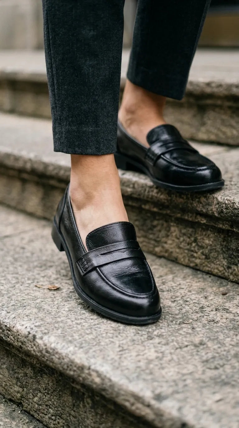 Black Moccasin For Ladies WN4633