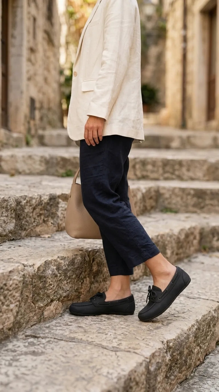 Black Moccasin For Ladies WN4637