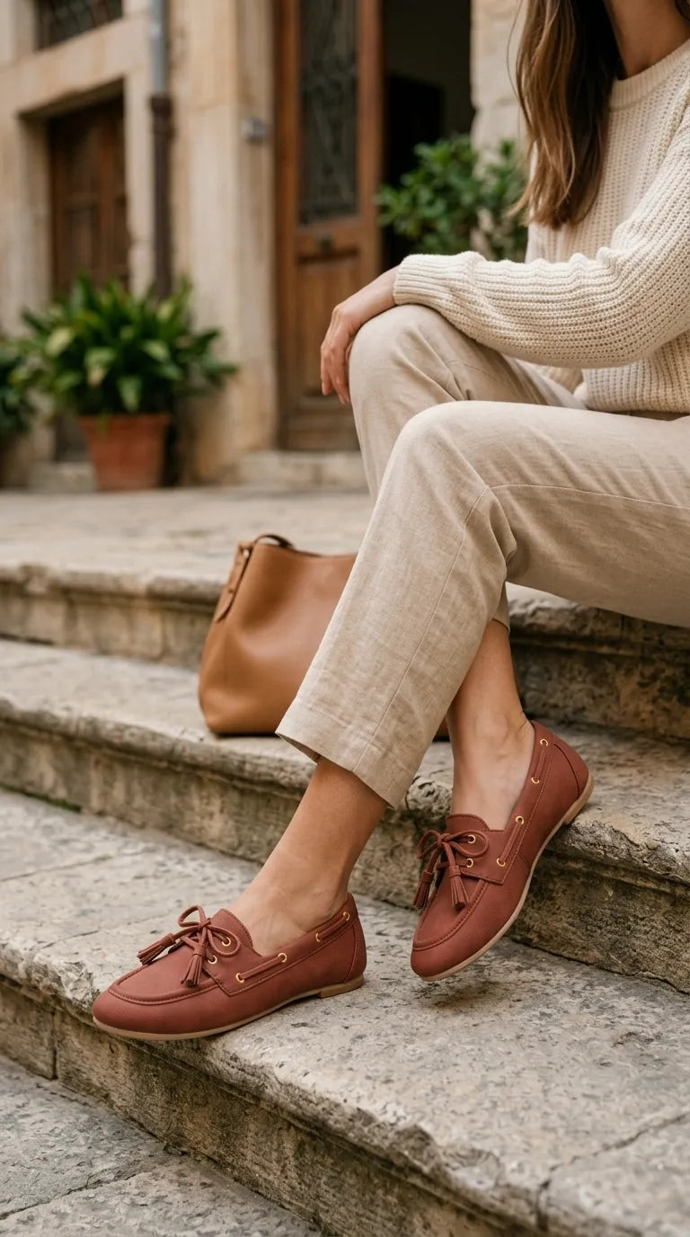 Maroon Moccasin For Ladies WN4638