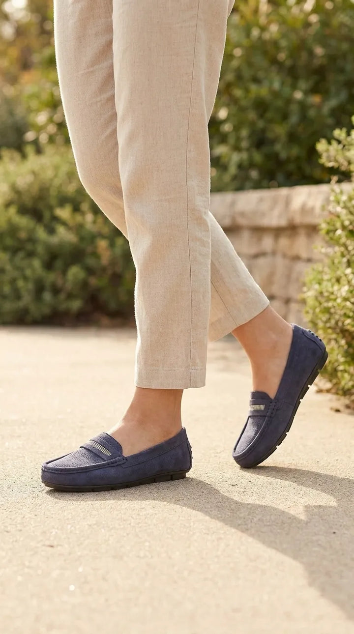Navy Moccasin For Women WN4639