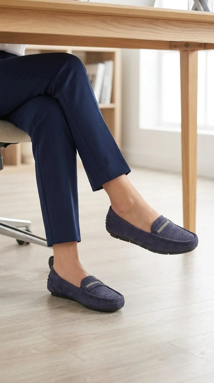 Navy Moccasin For Women WN4639